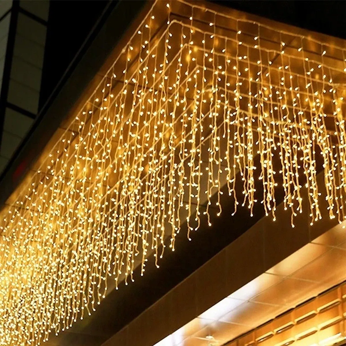 Cascata de LED 10 m com 400 luzes, 8 efeitos e à prova d'água