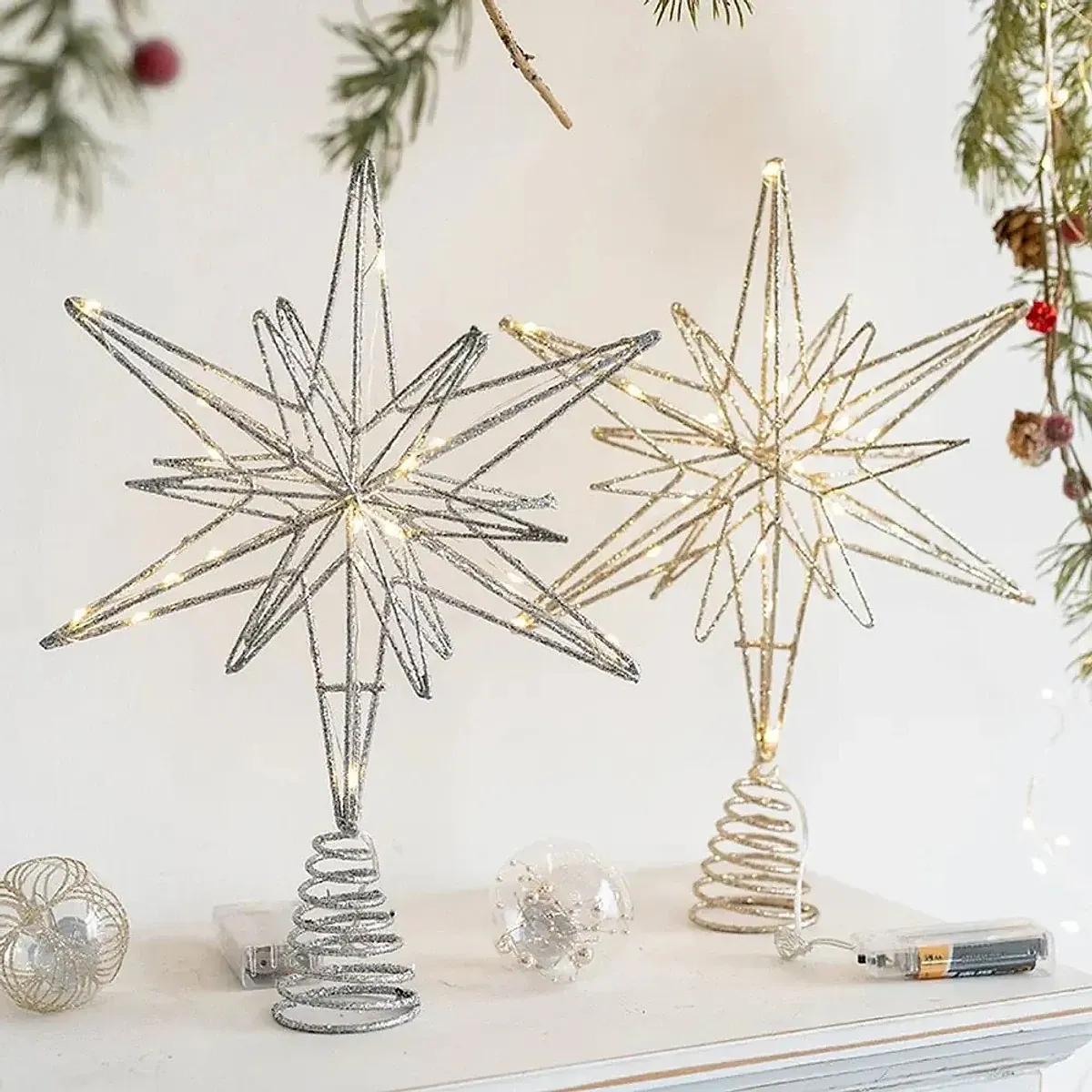 Estrela para topo de árvore com LED 30 cm, foto 2