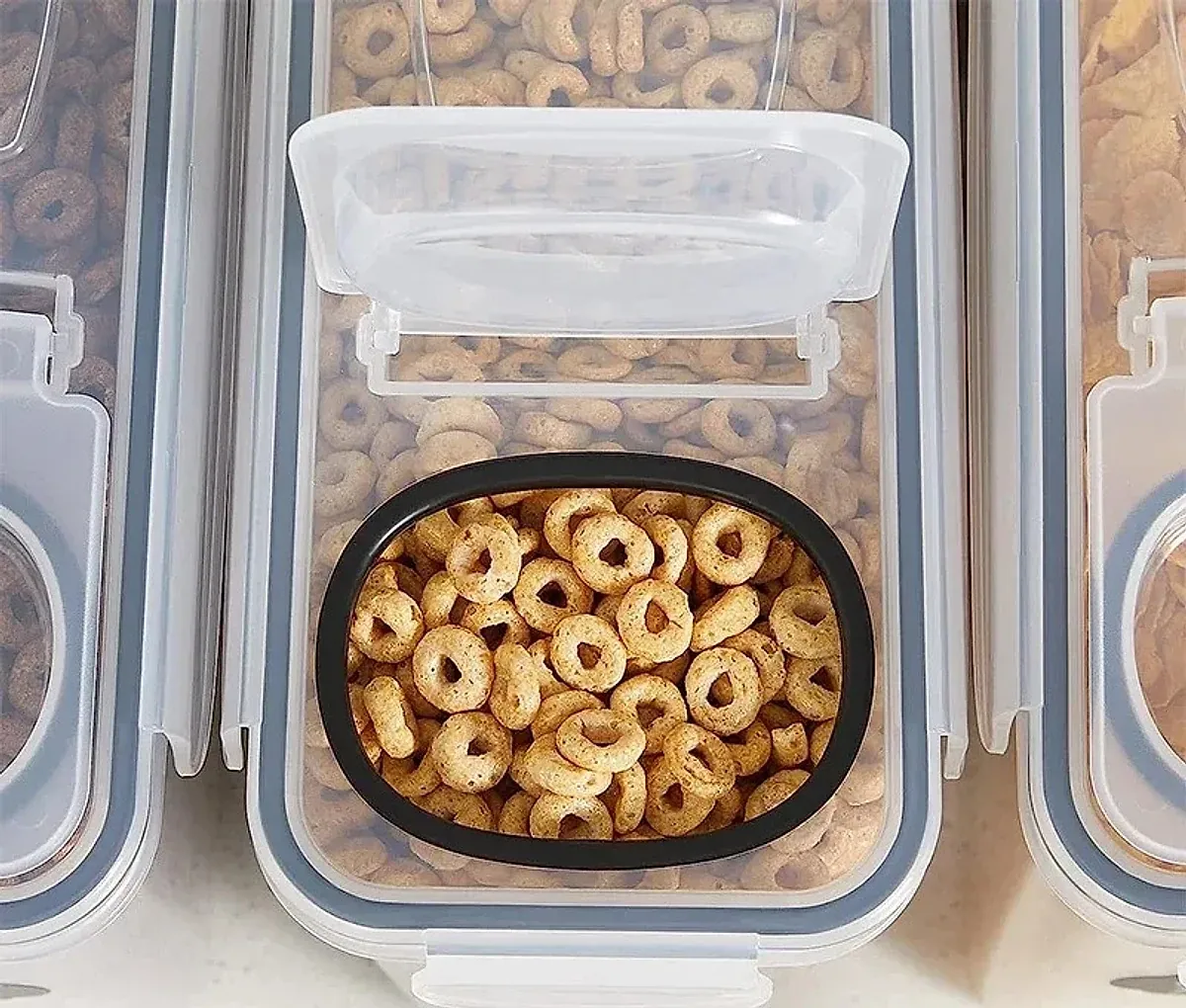 Kit 4 potes herméticos 4 L para cereais e mantimentos, foto 3