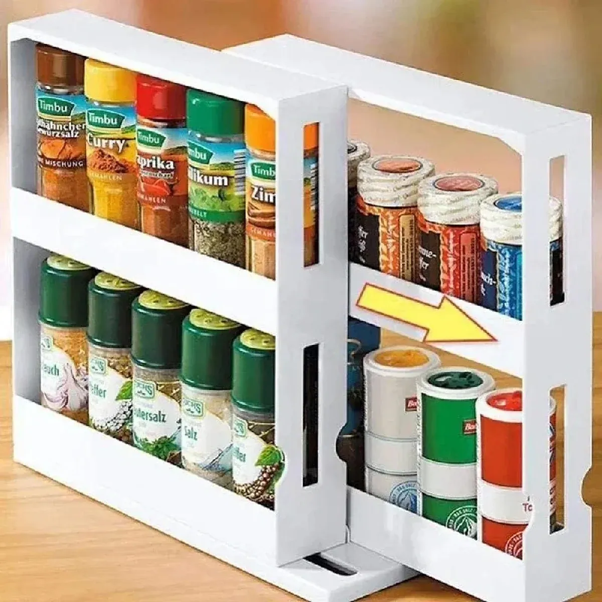 Organizador de temperos giratório 2 andares