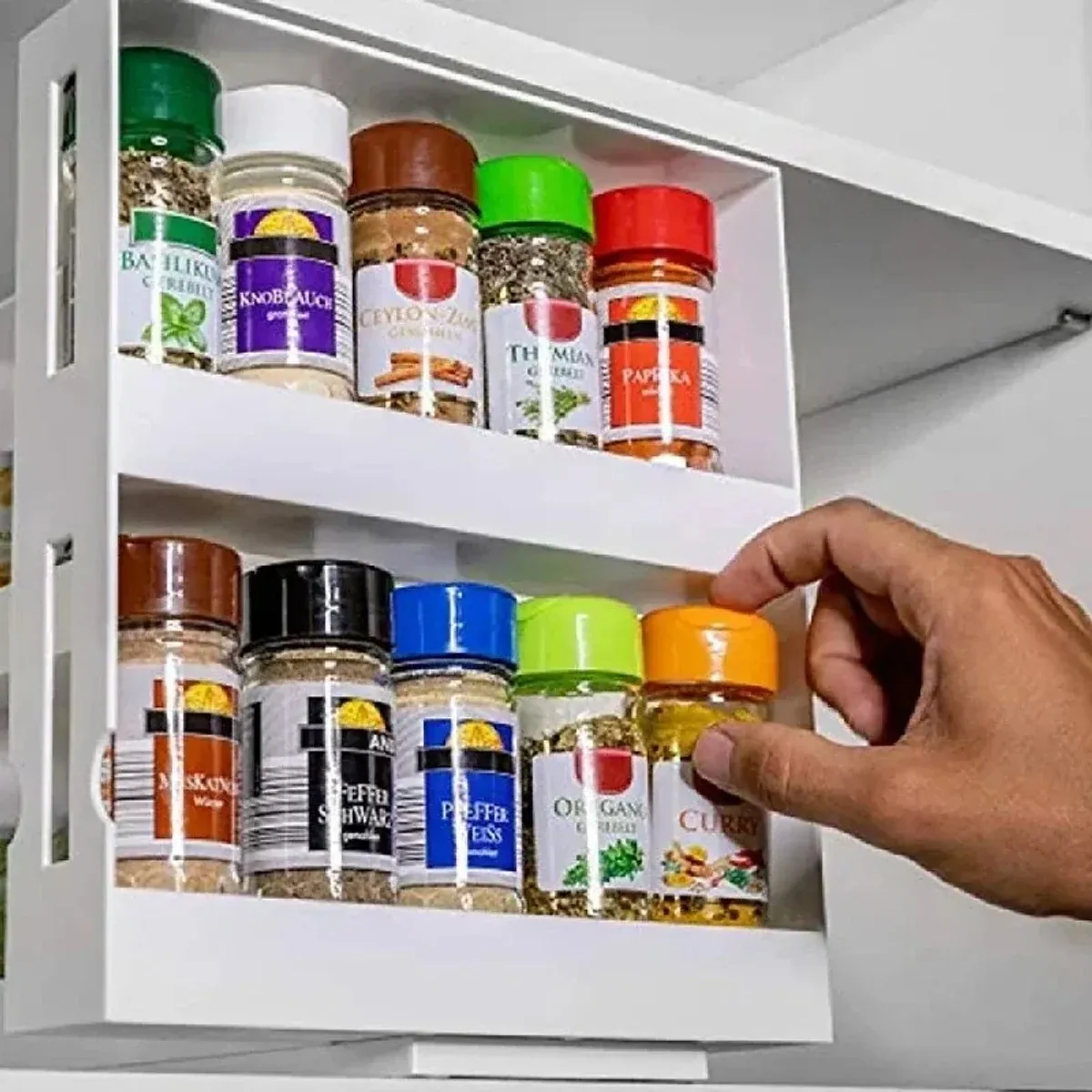 Organizador de temperos giratório 2 andares, foto 3