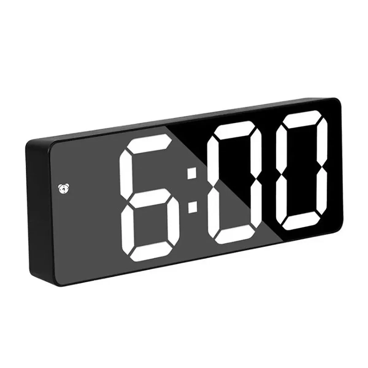 Relógio despertador digital espelhado com LED