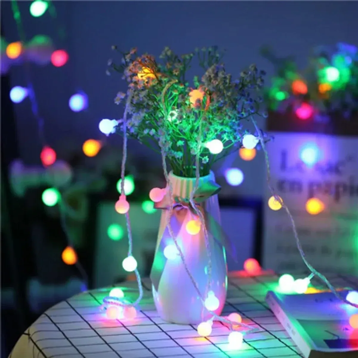 Varal de luzes de bolinha 10 m com 80 LEDs, foto 4