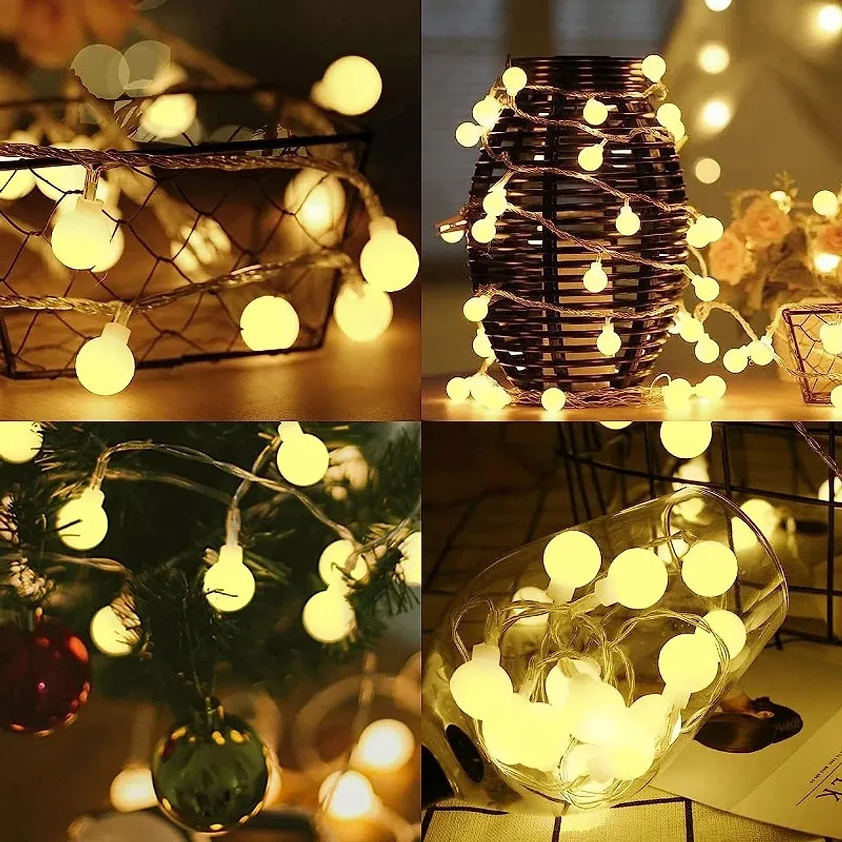 Varal de luzes de bolinha 10 m com 80 LEDs, foto 5